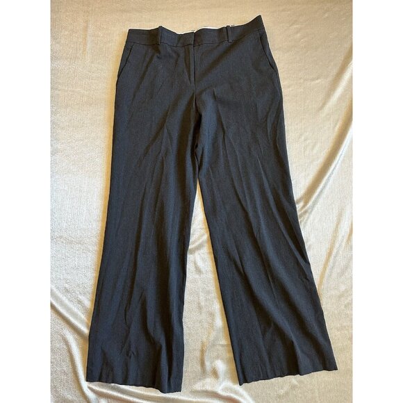 Ann Taylor All-Season Dark Gray Dress Slacks Pants Sz 8 Wide Leg - Picture 4 of 9